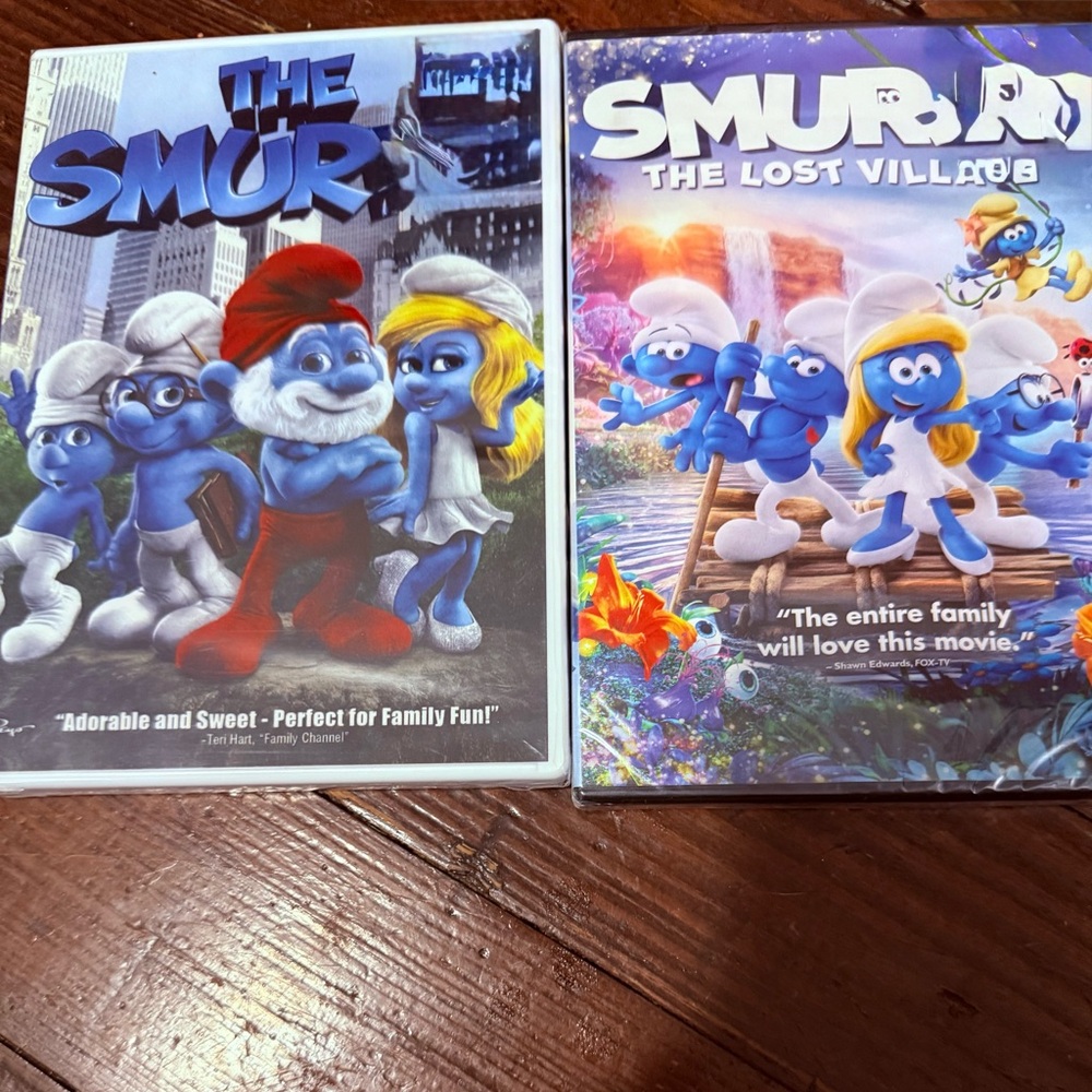 The Smurfs & The Smurfs: The Lost Village – Family Movie Bundle (2 DVDs) –New